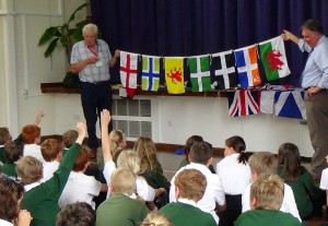 Exmoor Flag - Dulverton Middle School Flag Assembly